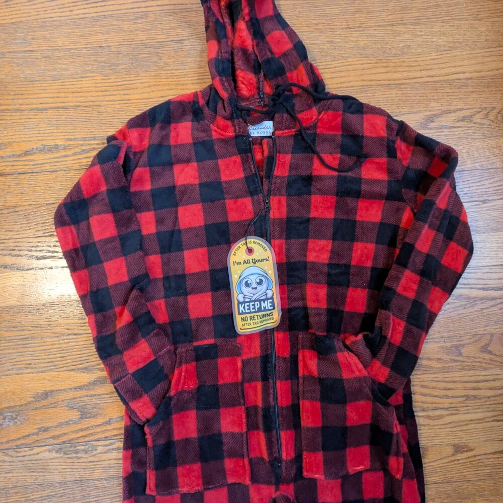 NWT: Red/Black Buffalo Checked Womens Onsie - Size Medium - Picture 8 of 10